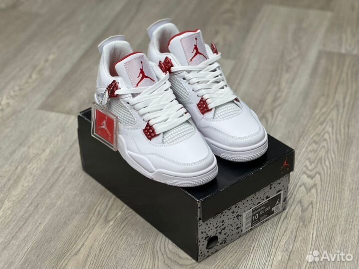 Кроссовки Air Jordan 4 Red Metallic (36-45)