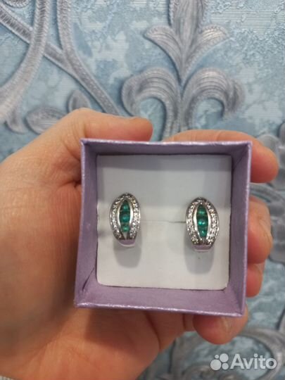 Серьги серебро