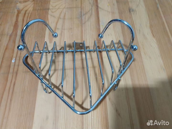 Полка угловая с крючками для кухни и ванной