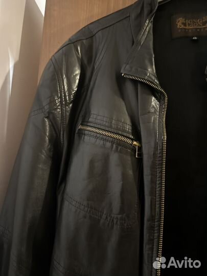 Кожаная куртка Long lion 48