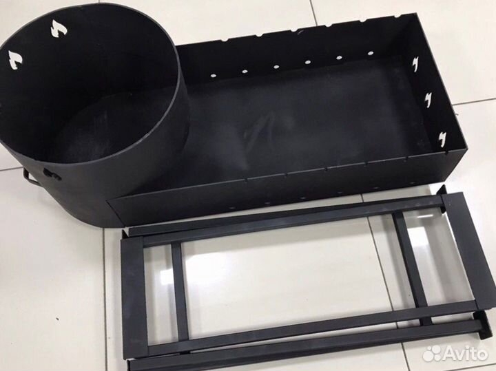 Мангал с печью под казан