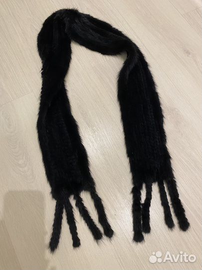 Шарф. Норка вязаная