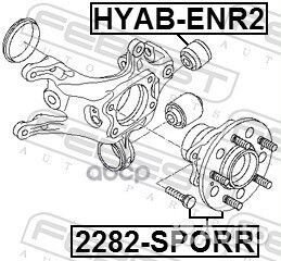 Ступица задн. в сборе с ABS 2282-sporr Febest