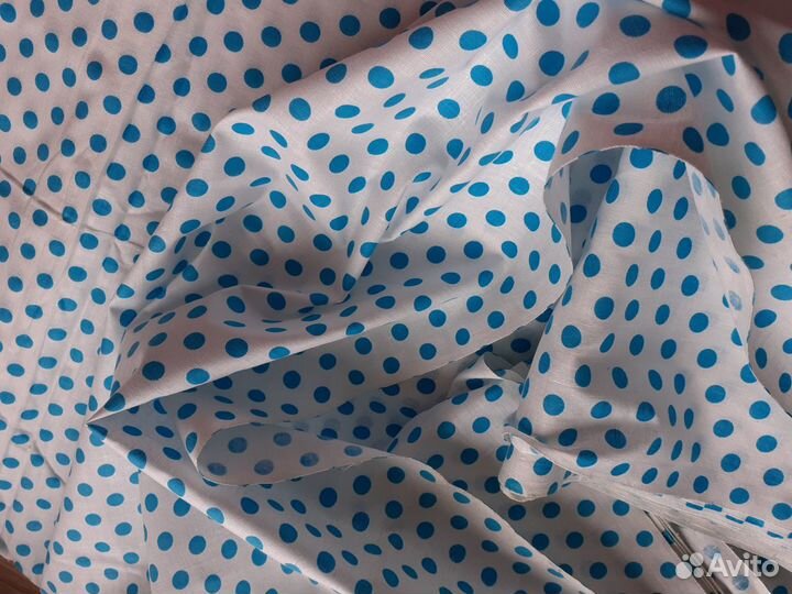 Отрез ткани в горох хлопок СССР