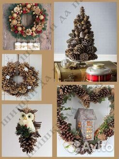 Шишки сосновые отборные 150 штук в коробке