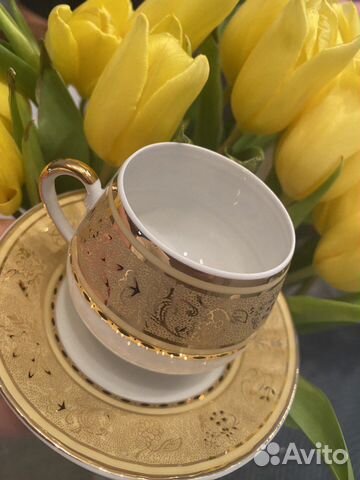 Китайский золотой кофейный сервиз Yamasen Gold