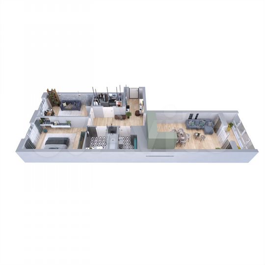 2-к. квартира, 69,6 м², 10/10 эт.