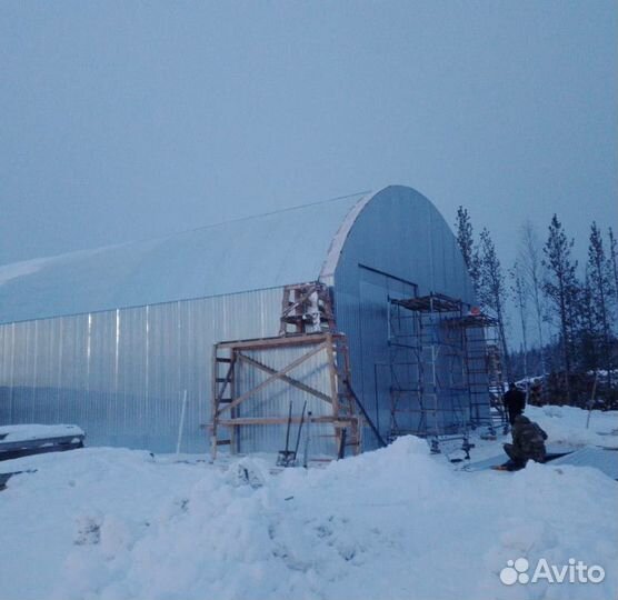 Прямостенный ангар с монтажом любого размера