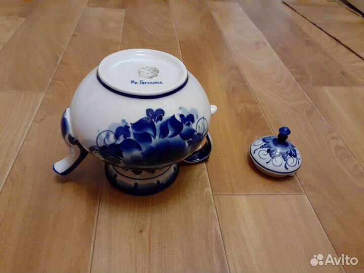 Заварной чайник. Настоящая Гжель. Авторский