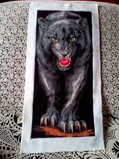 Пантера.Вышивка крестиком