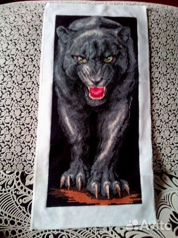 Пантера.Вышивка крестиком