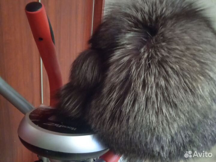 Шапка зимняя меховая женская чернобурка