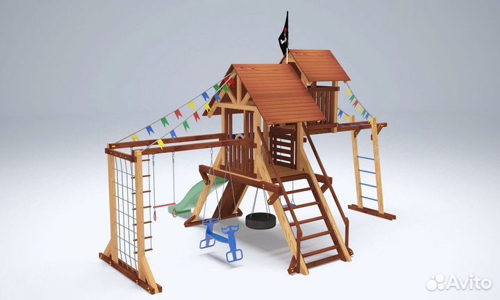 Игровой комплекс качель лодочка дуэт гнездо