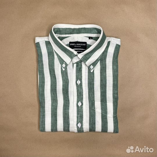 Льняная рубашка Spier Mackay (Gant Lacoste Armani)