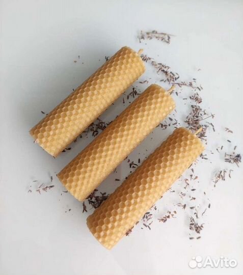 Набор свечей из медовой вощины