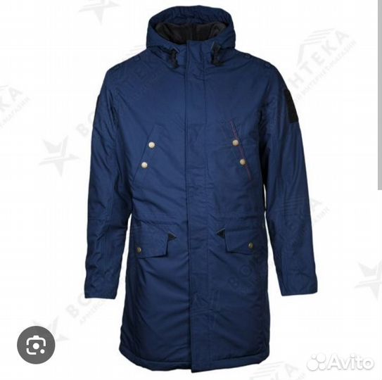 Парка военная офисная синяя