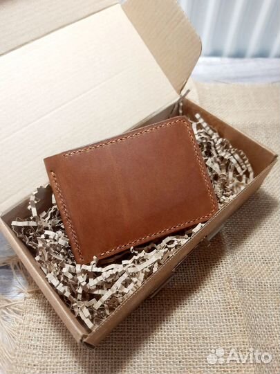 Зажим, Держатель для купюр натуральная кожа