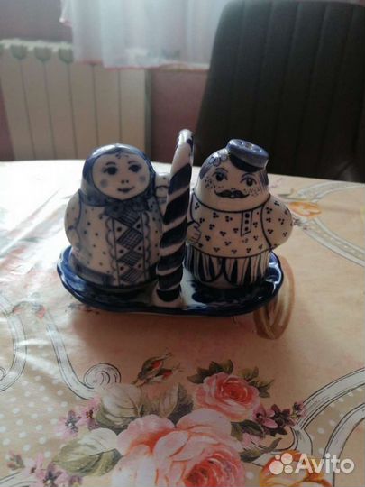 Набор для специй гжель