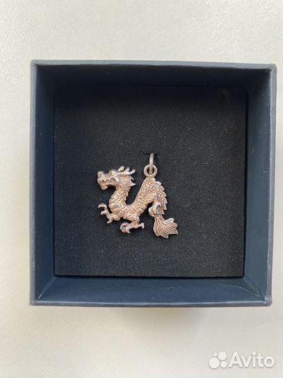 Подвеска кулон Дракон серебро 925