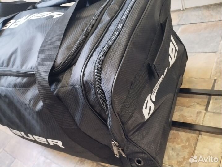 Баул хоккейный 32 черный ромб 2 кармана