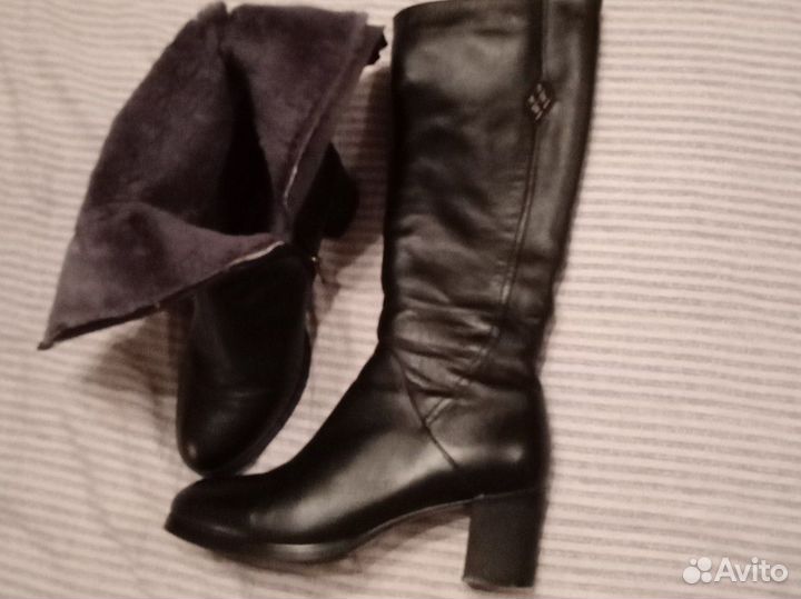 Зимние женские сапоги 38 натуральная кожа