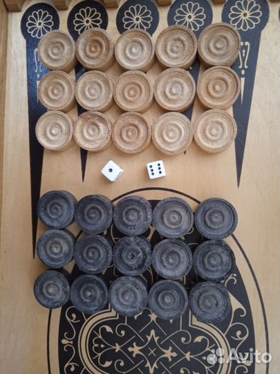 Деревянные нарды 60 х 60 х 4 см