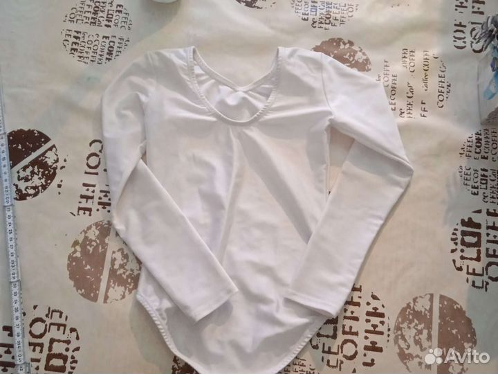 Купальник белый. для девочки гимнастический