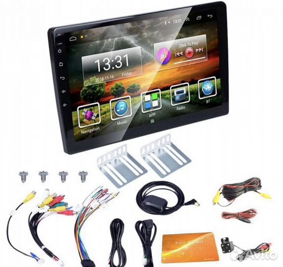 Магнитола 2 din android 9 дюймов