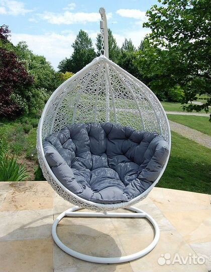 Подвесное Кресло-кокон из ротанга