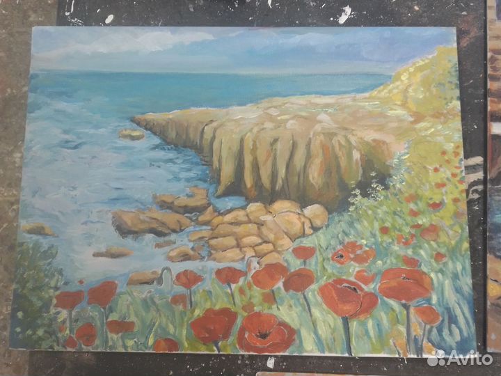 Картина маслом морской пейзаж