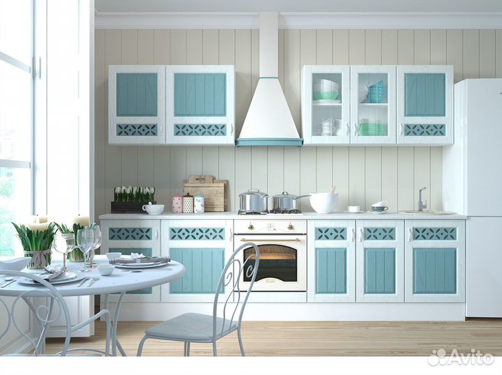 Кухонный гарнитур модульный Прованс (Арктик/Мурено