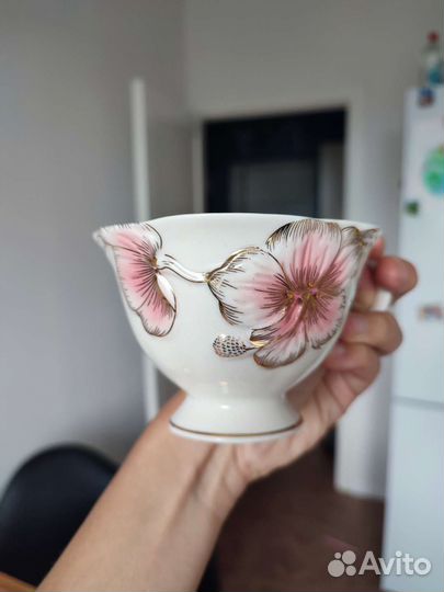 Посуда, чашки, блюдца, молочник, сахарница