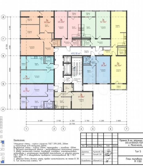3-к. квартира, 79,5 м², 2/12 эт.