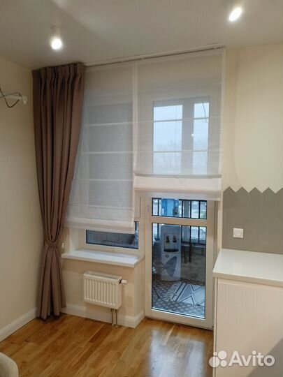 Римские шторы на электроприводе на заказ