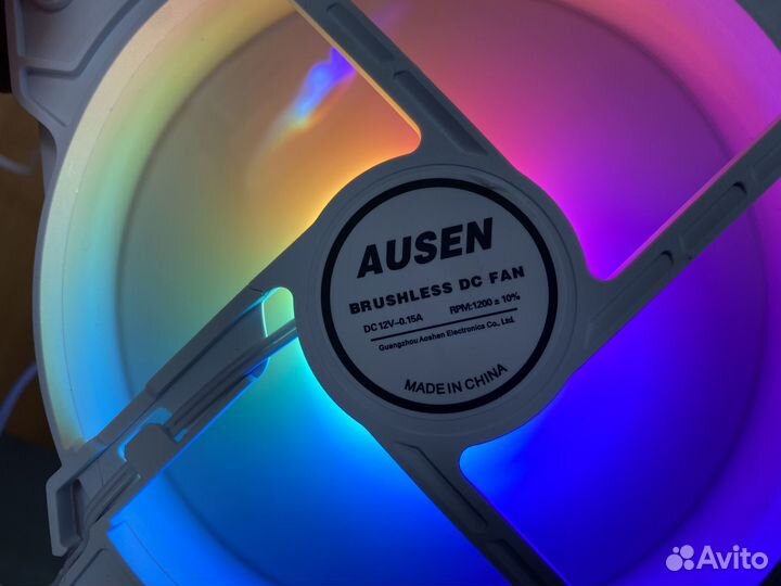 Вентиляторы для пк 120mm RGB Ausen White