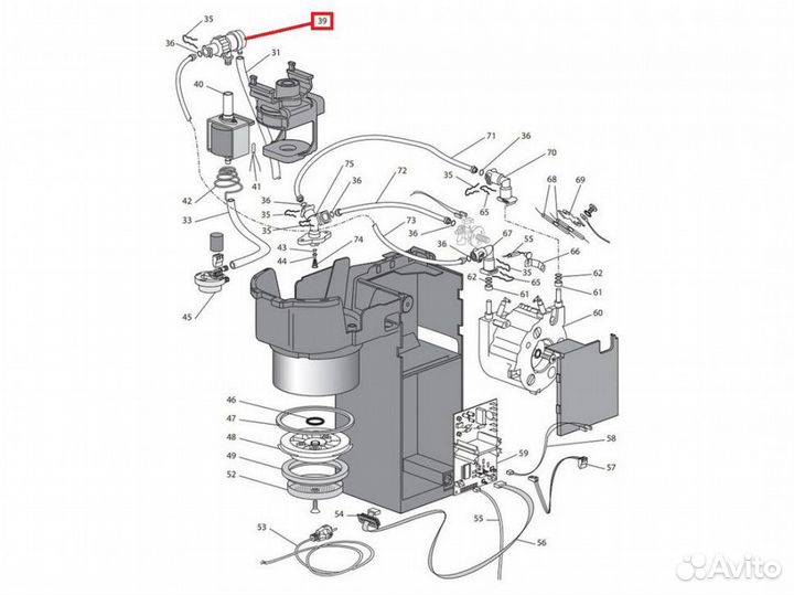 Клапан обратный для кофеварки (кофемашины)