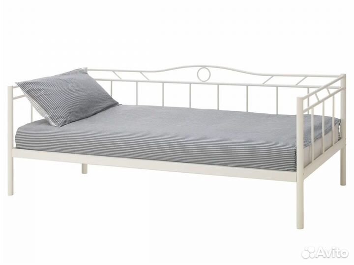 Кровать односпальная икеа рамста с матрасом Аскона