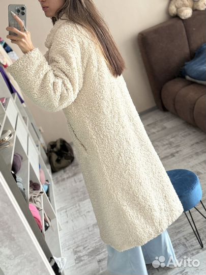Шуба белая тедди