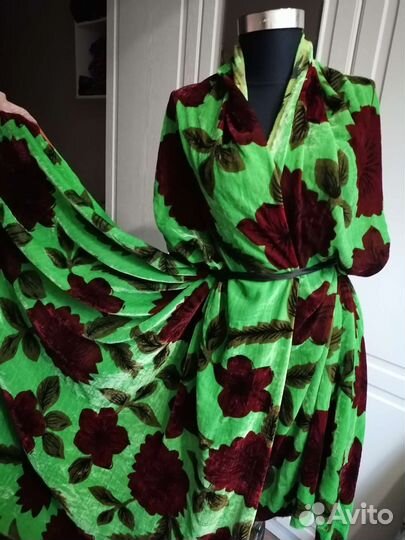 Ткань панбархат на шифоне винтаж 07