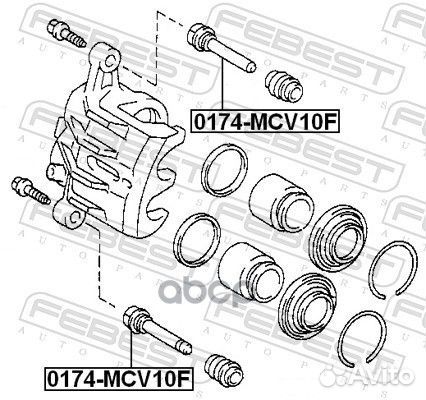 Втулка направляющая тормозного суппорта перед