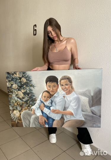 Портрет маслом на заказ, ручная работа