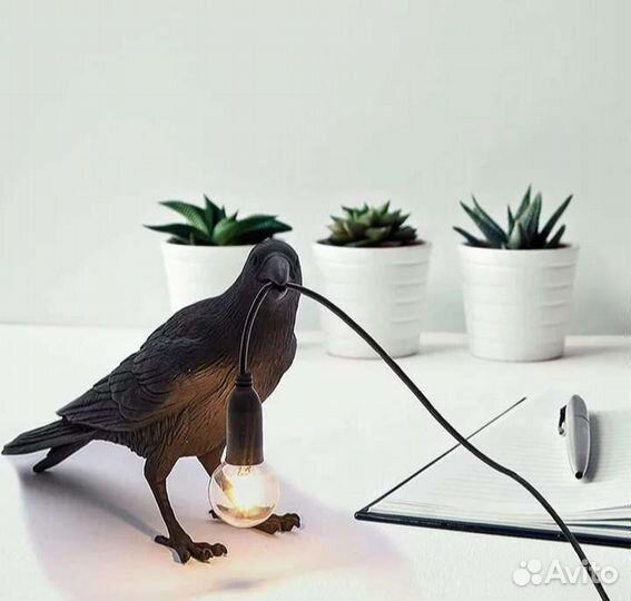 Дизайнерский светильник ворон лофт
