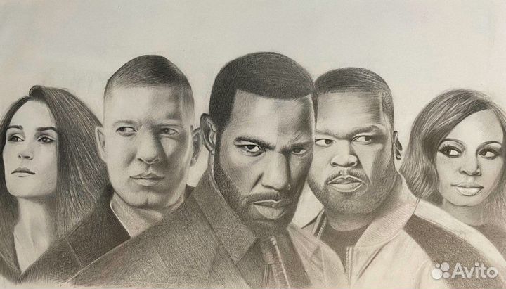 Портрет по фото карандашом