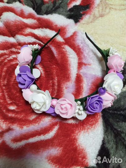 Ободок с цветами