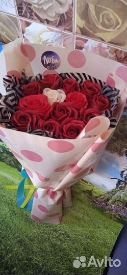 Букет цветов мыльные розы