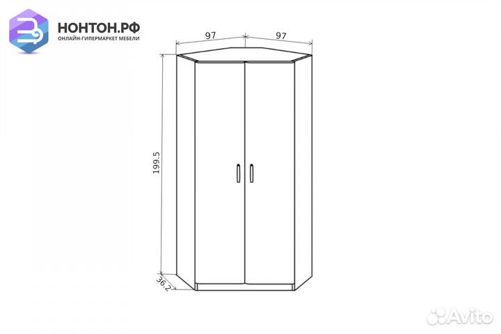 Шкаф угловой Лотос 5.09 шимо светлый