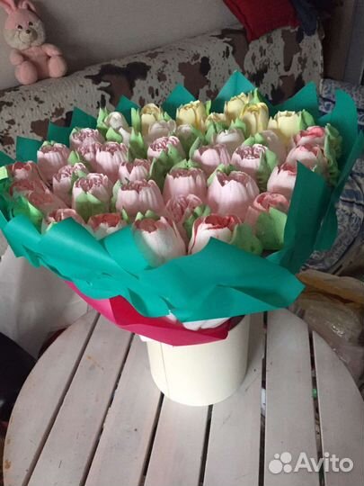 Сладкие букеты из зефира