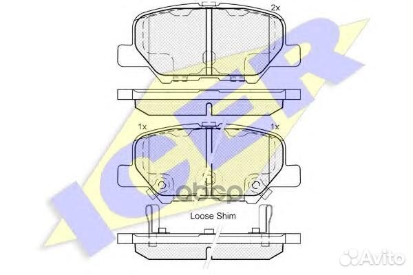 Колодки тормозные Mazda 6 13-; Mitsubishi Outla