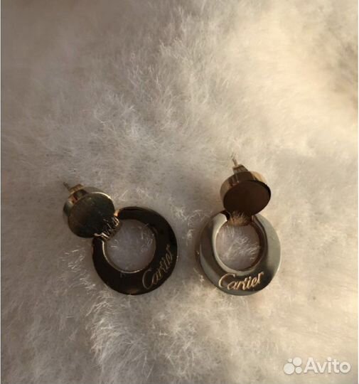 Серьги Cartier, серебряное кольцо Sokolov