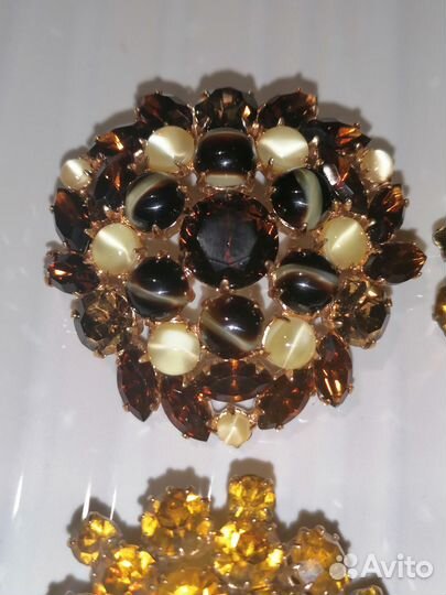 Винтажные броши Чехословакия
